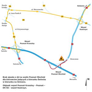 mapa objazd wezel WSCHOD ZJAZDY v1 SWI GNIE 300x300