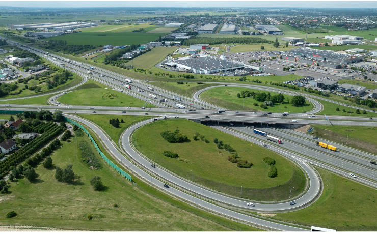 obraz - Węzeł Poznań Komorniki Autostrada Wielkopolska